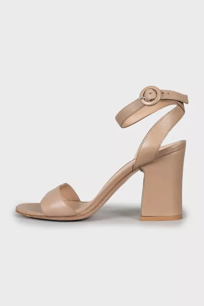 Brown leather sandals