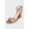 Brown leather sandals