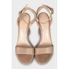 Brown leather sandals