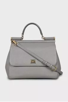 Leather satchel bag Sicily