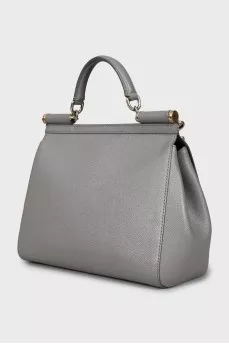 Leather satchel bag Sicily