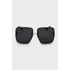 Rectangular sunglasses in black