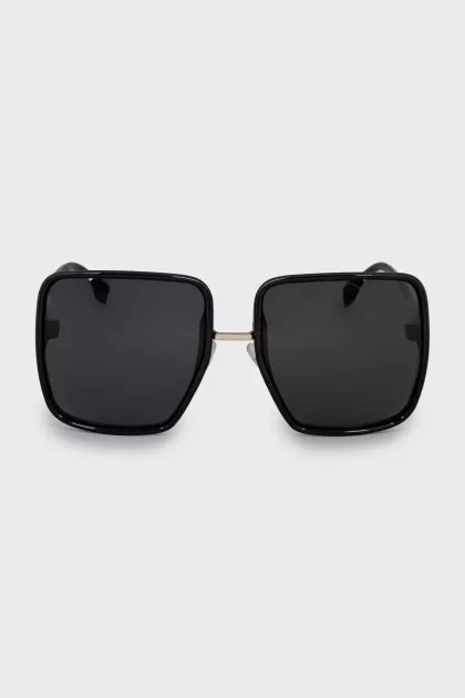 Rectangular sunglasses in black