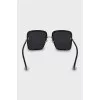 Rectangular sunglasses in black