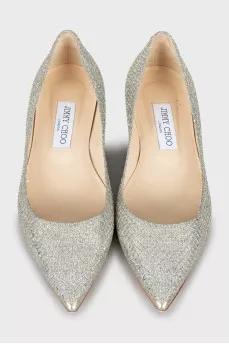 Shiny pointed toe ballerinas