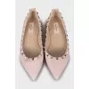 Leather ballet shoes decorated with studs