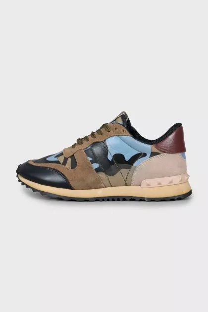 Sneakers with military print