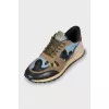 Sneakers with military print