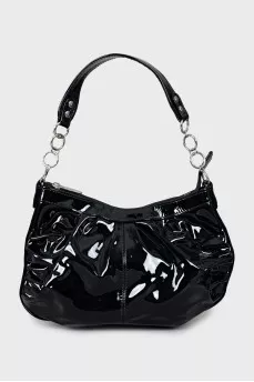 Lacquer shoulder bag