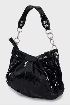 Lacquer shoulder bag