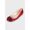 Patent leather ballerinas with decor