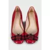 Patent leather ballerinas with decor