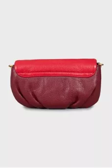 Two-tone leather crossbody bag