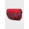 Two-tone leather crossbody bag