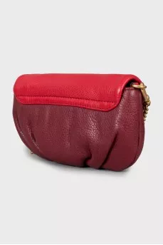 Two-tone leather crossbody bag