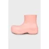 Rubber boots with chunky soles