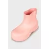 Rubber boots with chunky soles