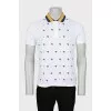 Men's polo shirt with embroidered print