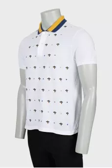 Men's polo shirt with embroidered print