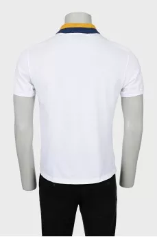 Men's polo shirt with embroidered print
