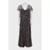 A-line silk maxi dress
