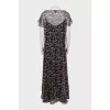 A-line silk maxi dress