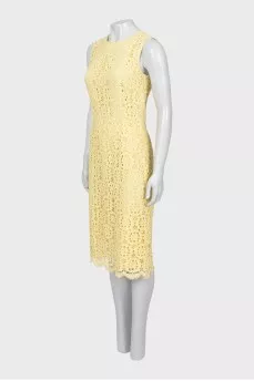 Yellow sleeveless dress