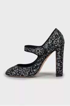 Rhinestone squaretoe shoes