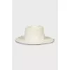 Straw hat decorated with beads