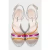 Sequined leather sandals