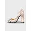 Printed patent leather shoes