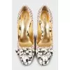 Printed patent leather shoes