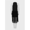 Sleeveless dress decorated with fringe