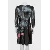 Fitted dress in abstract print