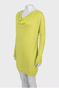 Knitted dress with long sleeves