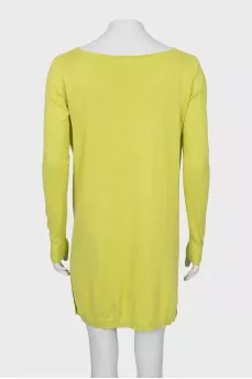 Knitted dress with long sleeves