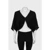 Cardigan with snap button loose fit