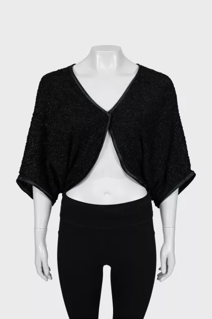 Cardigan with snap button loose fit