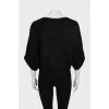 Cardigan with snap button loose fit