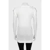 Printed T-shirt with plunging neckline