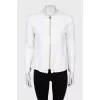 Knitted jacket with zipper