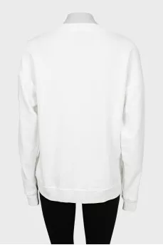 Black and white straight fit sweatshirt