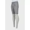 Men's gray linen shorts