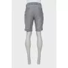 Men's gray linen shorts