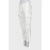 White trousers with patch pockets
