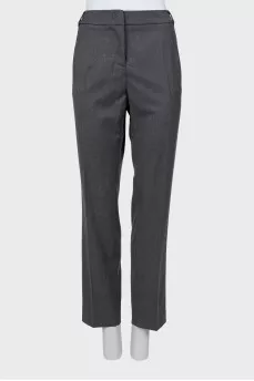 Gray wool trousers
