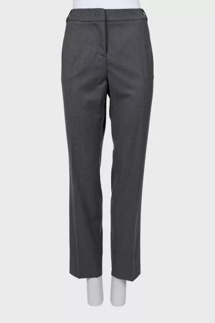 Gray wool trousers