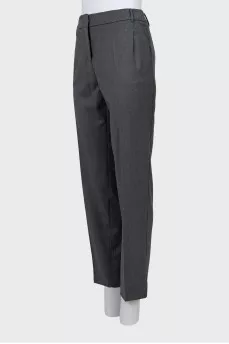 Gray wool trousers