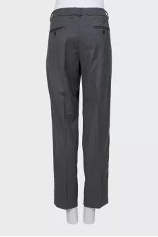 Gray wool trousers