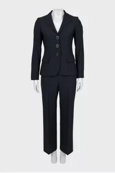 Striped suit of jacket and trousers